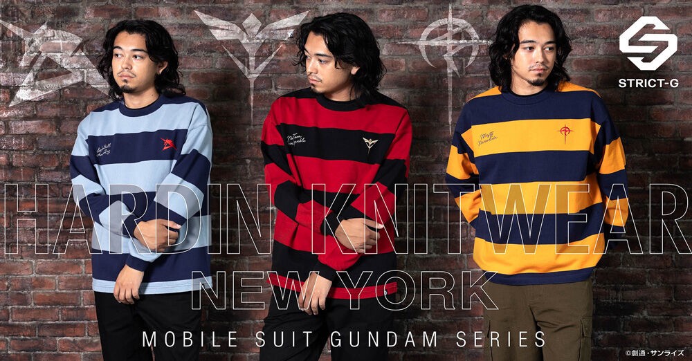 PRE-ORDER : STRICT-G HARDIN "Mobile Suit Gundam Char's Counterattack" Heavy Border Long Sleeve T-shirt