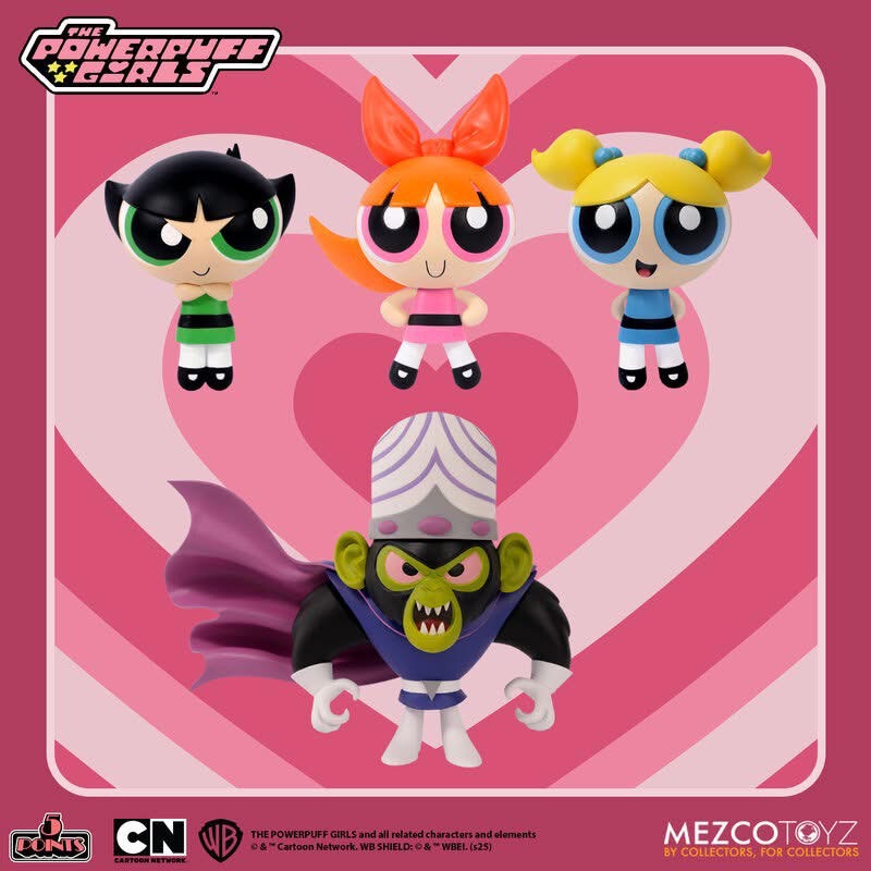 Pre-order : 5 Points Powerpuff Girls Set by Mezco Toyz (Set of 4)