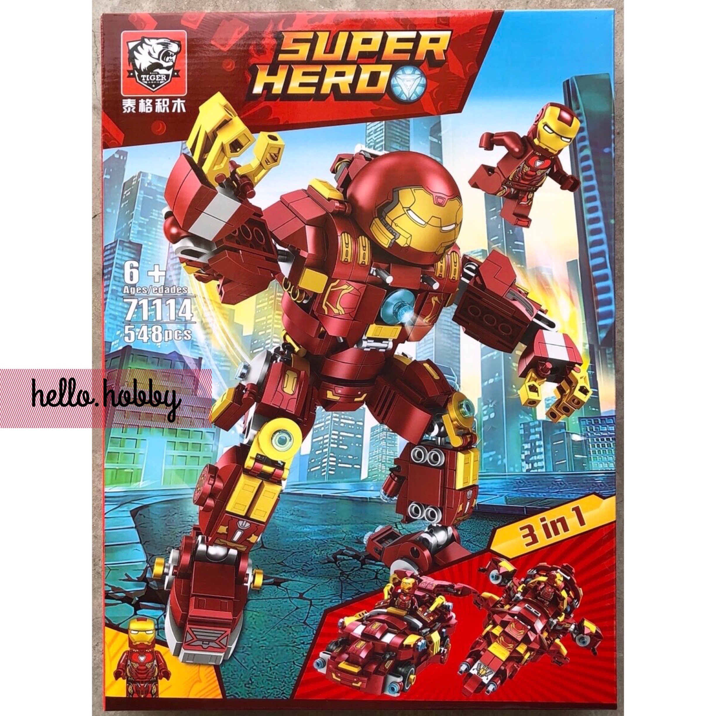 Tiger 71114 Super Heroes Iron Man 3 in 1 548pcs