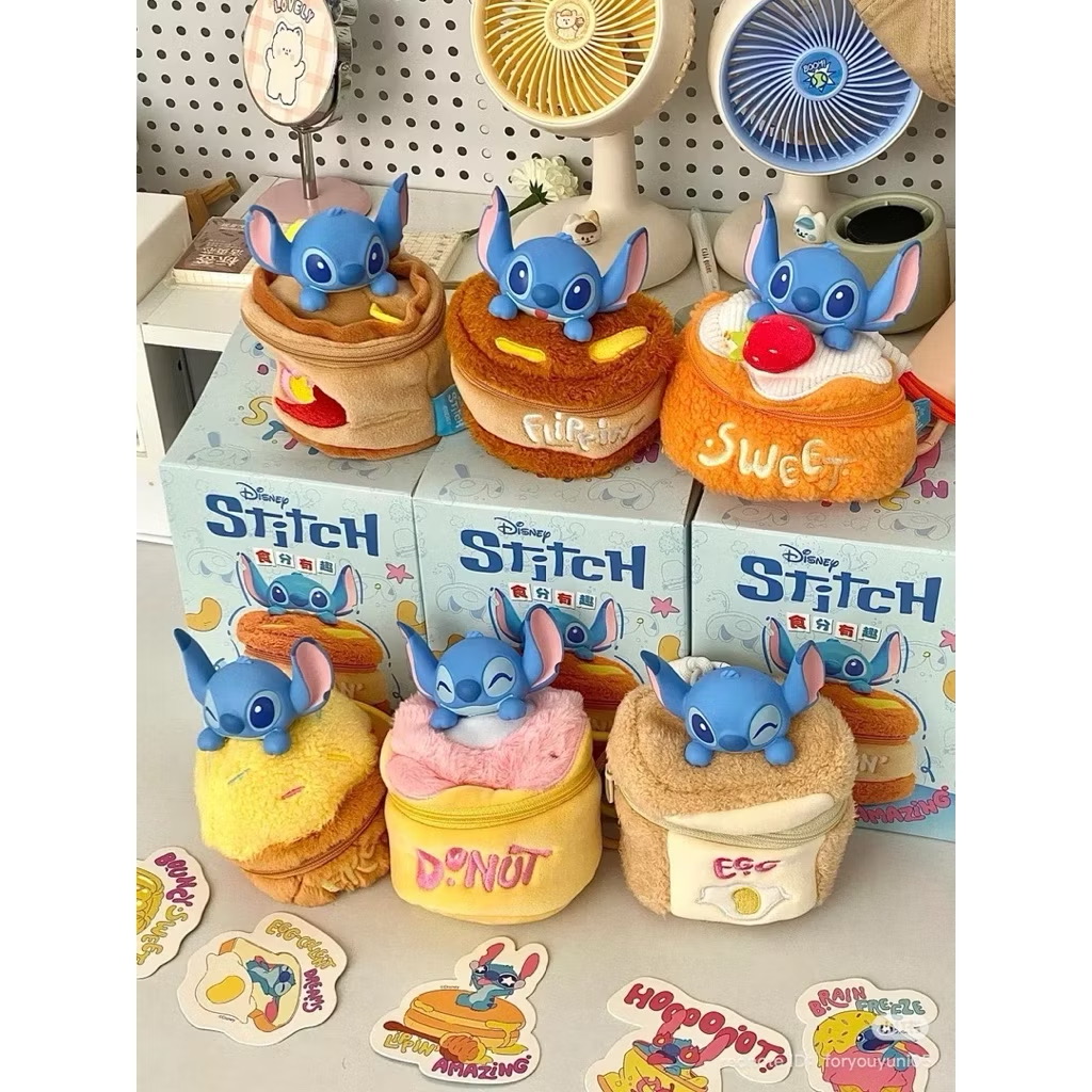 ได้1 ชิ้น กระเป๋าใส่ของจุกจิก ลิขสิทธิ์แท้ - Disney - Stitch - Flipping Amazing Fun Food Bag Series