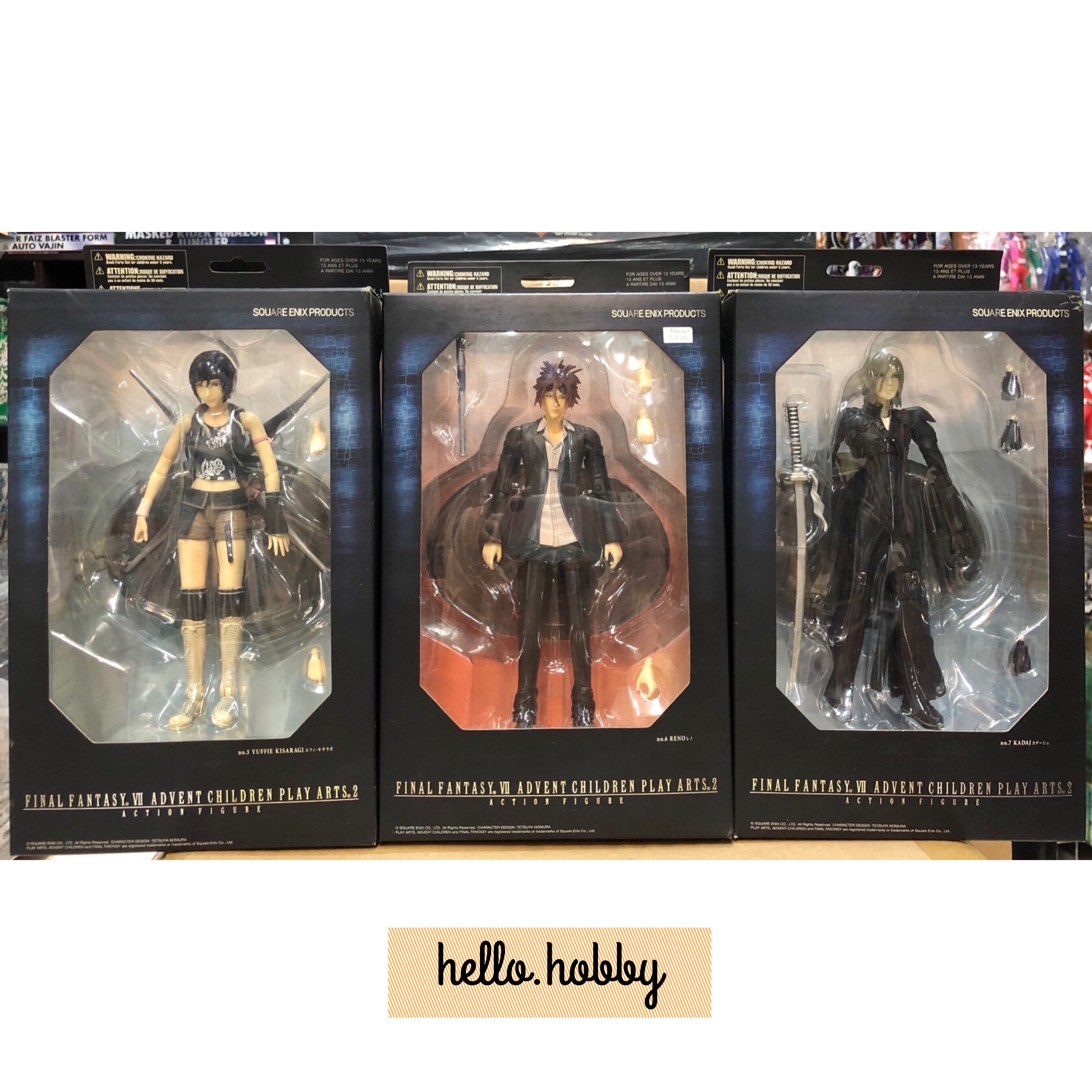 Final Fantasy VII Play Arts Vol.2 Yuffie / Reno / Kadaj by Square Enix (Set of 3)