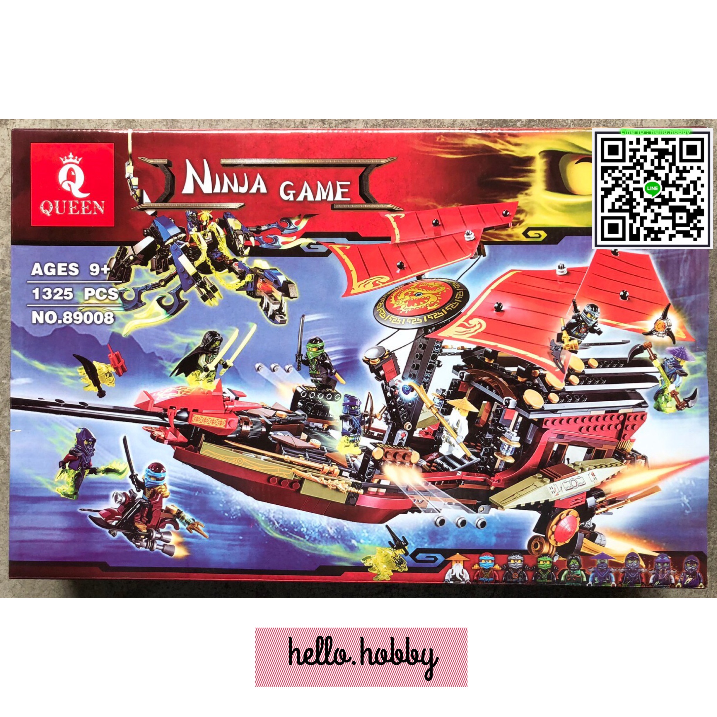 Queen 89008 Ninjago Final Flight of Destiny's Bounty 1325pcs