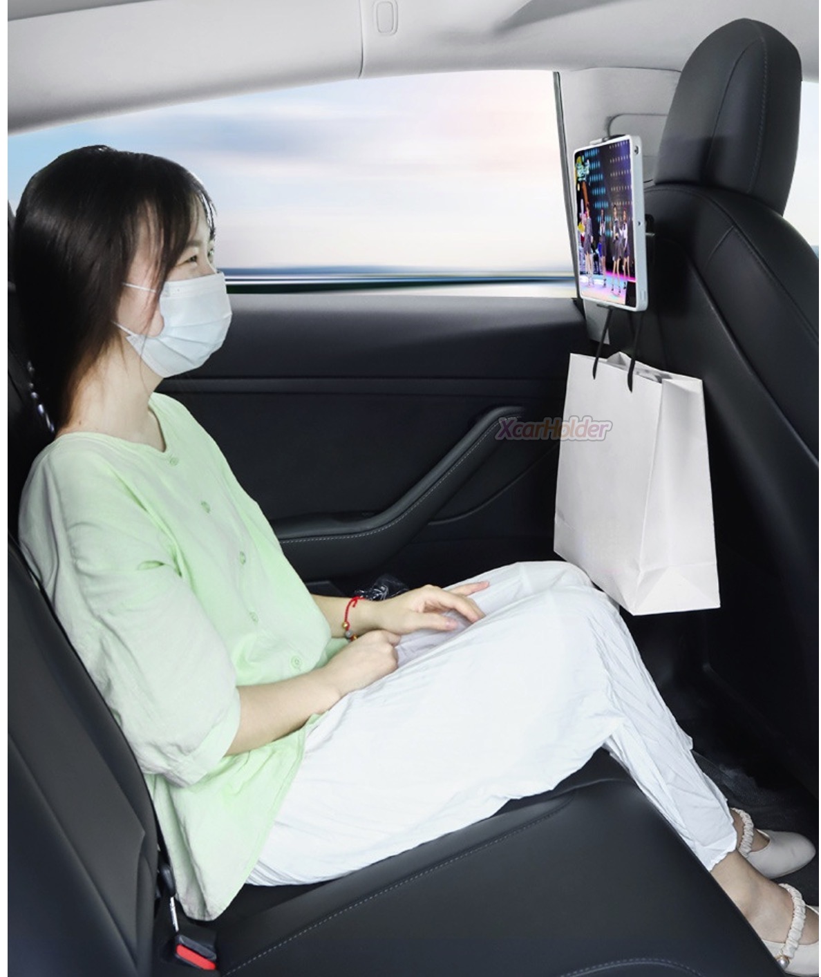 Tesla Model 3 Y Back seat Tablet holder ที่วางแทบเลตในรถ สำหรับผู้โดยสารตอนหลัง