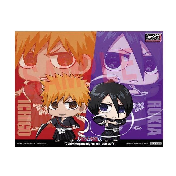 PRE-ORDER : Chimi Mega Buddy Series! BLEACH : Ichigo Kurosaki & Rukia Kuchiki Shinigami Set (with limited benefits)