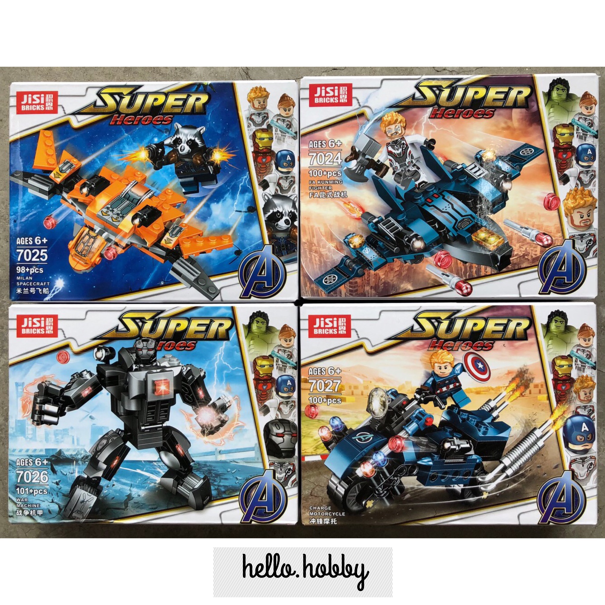 Jisi Bricks 7024-7027 Avengers
