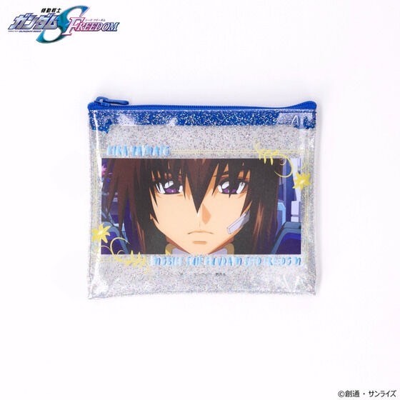 PRE-ORDER : Mobile Suit Gundam SEED FREEDOM Kira・Cagalli River Day Series Pouch with Glitter (2 types in total)