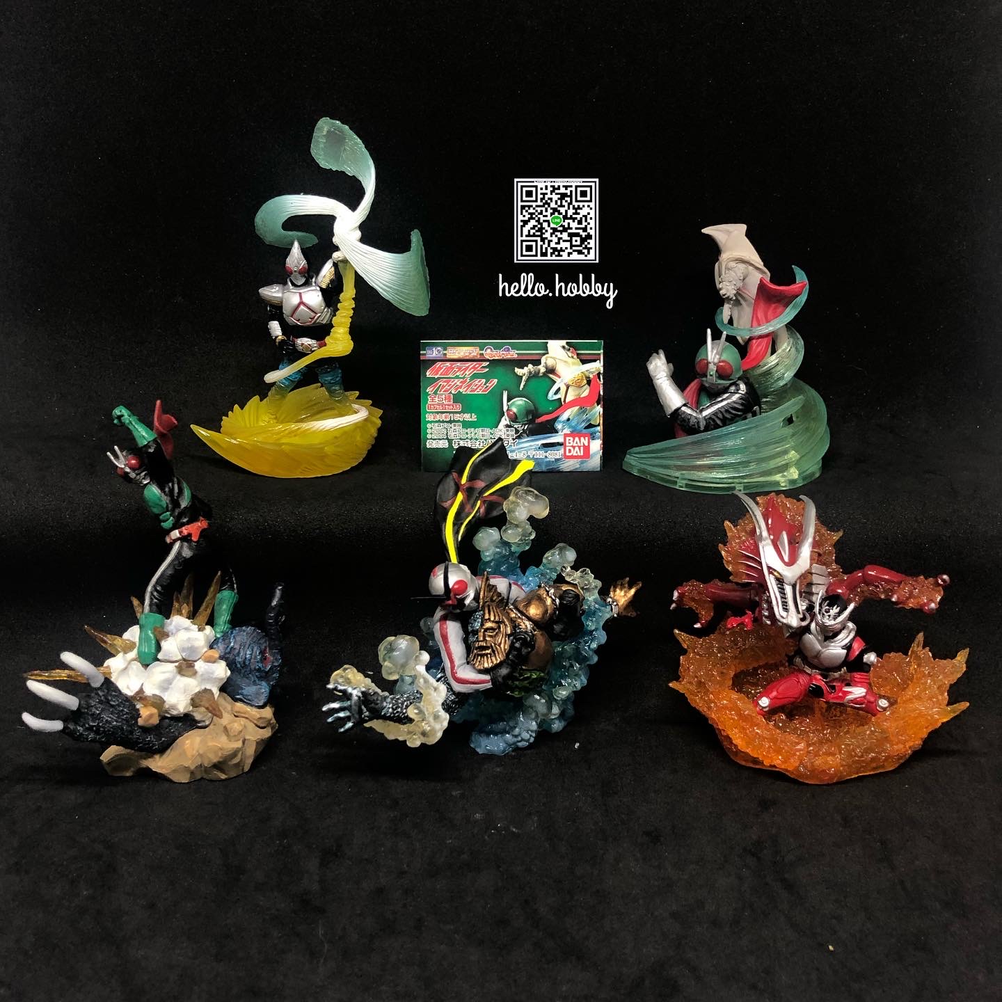 กาชาปอง งานฉาก มดแดง มาสค์ไรเดอร์ HG Kamen Rider Imagination 1 Diorama Gashapon by Bandai (Set of 5)