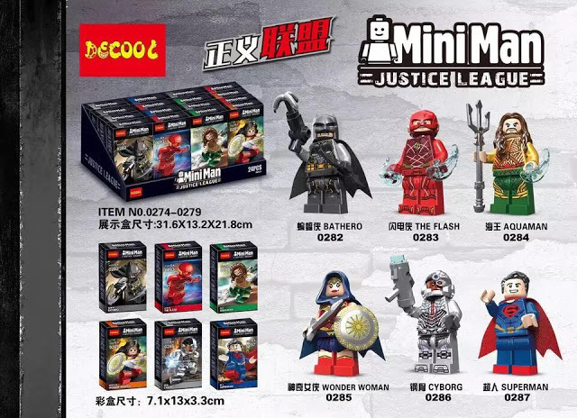 Decool 0282-0287 Miniman Justice League