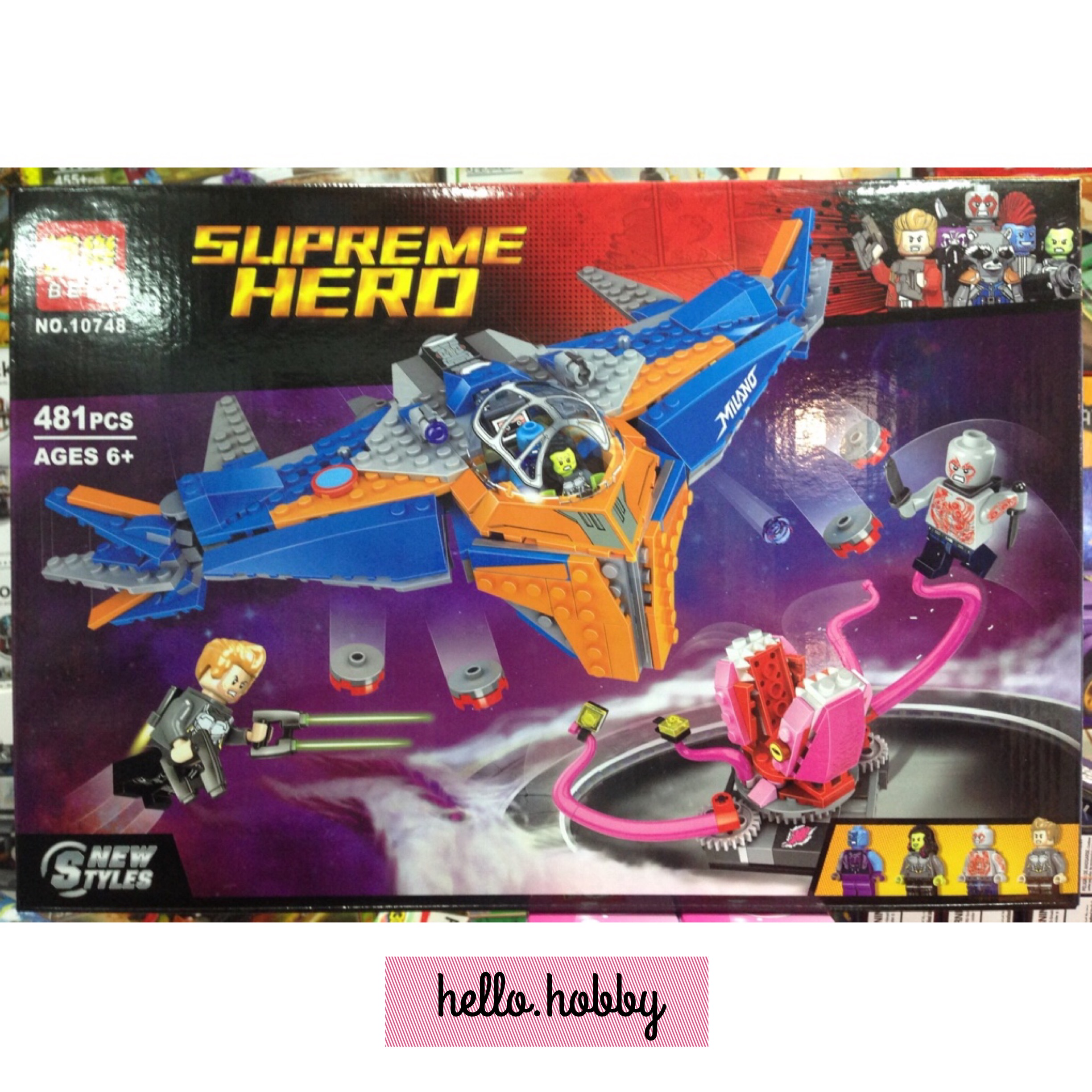 Bela 10748 Super Heroes The Milano VS The Abilisk 481pcs