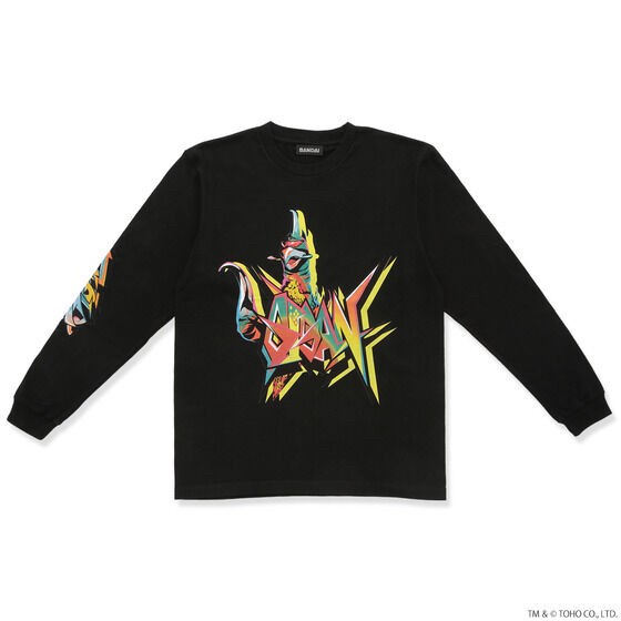 PRE-ORDER : Godzilla Gigan Illustration Long T-shirt A Type (Black / Milky Lime)
