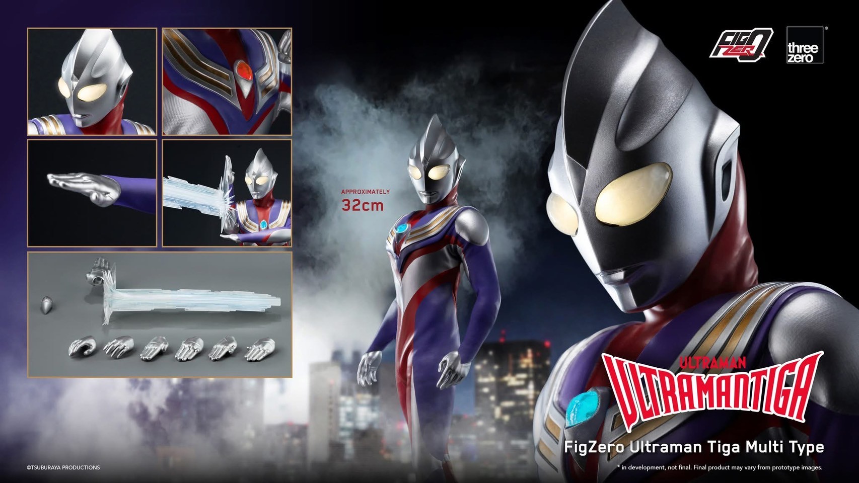 Pre-order : FigZero Ultraman TIGA Multi Type (Standard ver.) Action Figure by ThreeZero