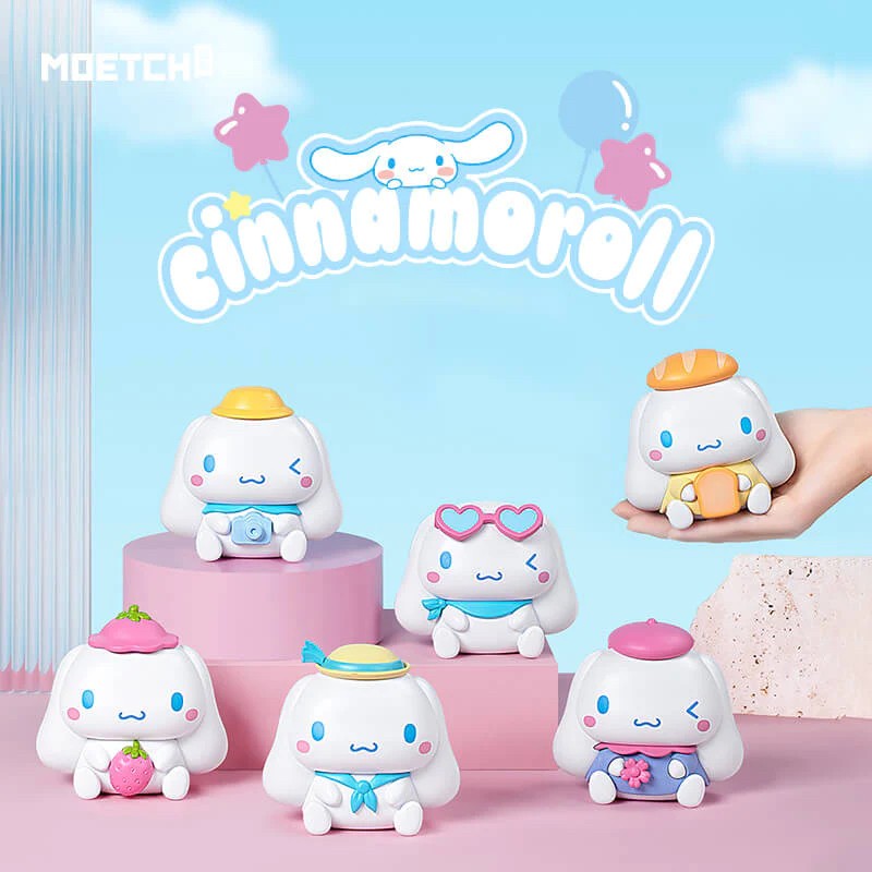 พัดลมมือถือ Blindbox Sanrio Kuromi Cinnamoroll Outing Heartbeat Portable Fan by Moetch
