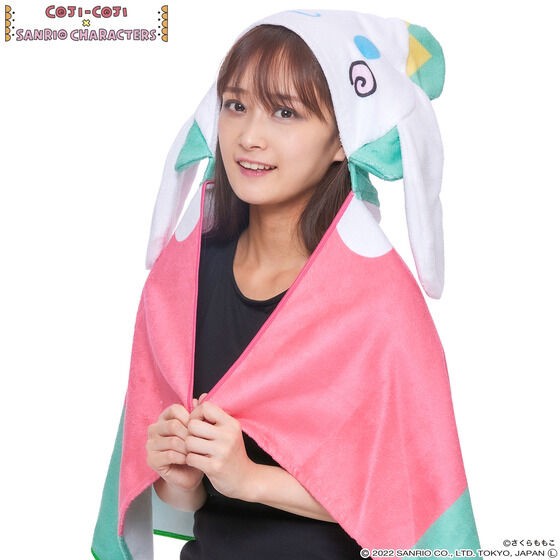 PRE-ORDER : Coji-Coji x Sanrio Characters Narikiri Hooded Towel (2 types in total)