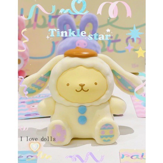 Sanrio Characters Rabbit Flocking Series by Miniso (Set of 6)