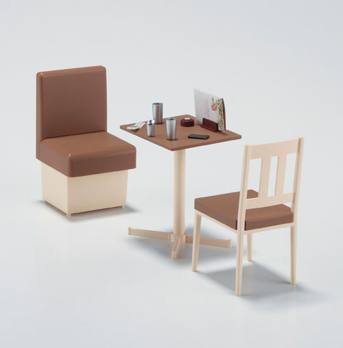 $ 1/12 Posable Figure Accessory Parts FA07 Family Restaurant Table and Chair Plastic Model