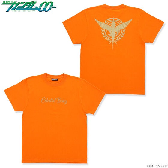PRE-ORDER : Mobile Suit Gundam 00 Celestial Being Mark Gold Print T-shirt