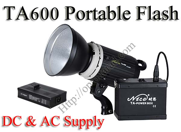 TA600 Portable Double Power Studio Strobe Flash Light 600Ws