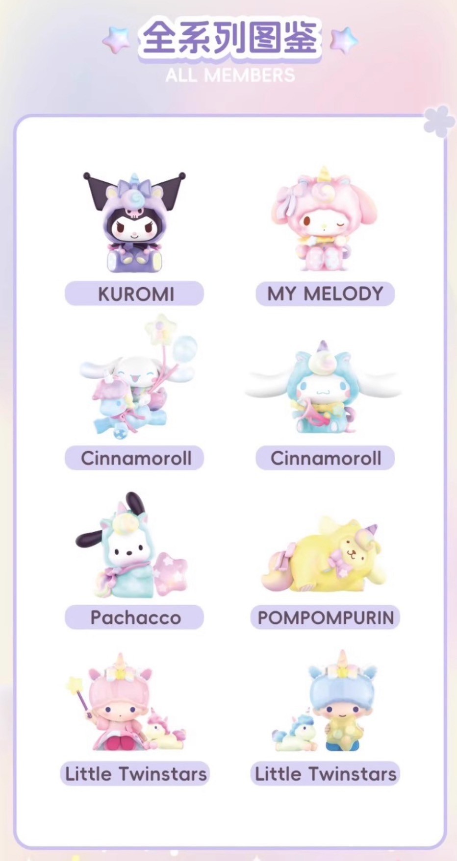 โมเดล ได้ 1 ตัว | Sanrio Characters Fantasy Paradise Series by Miniso