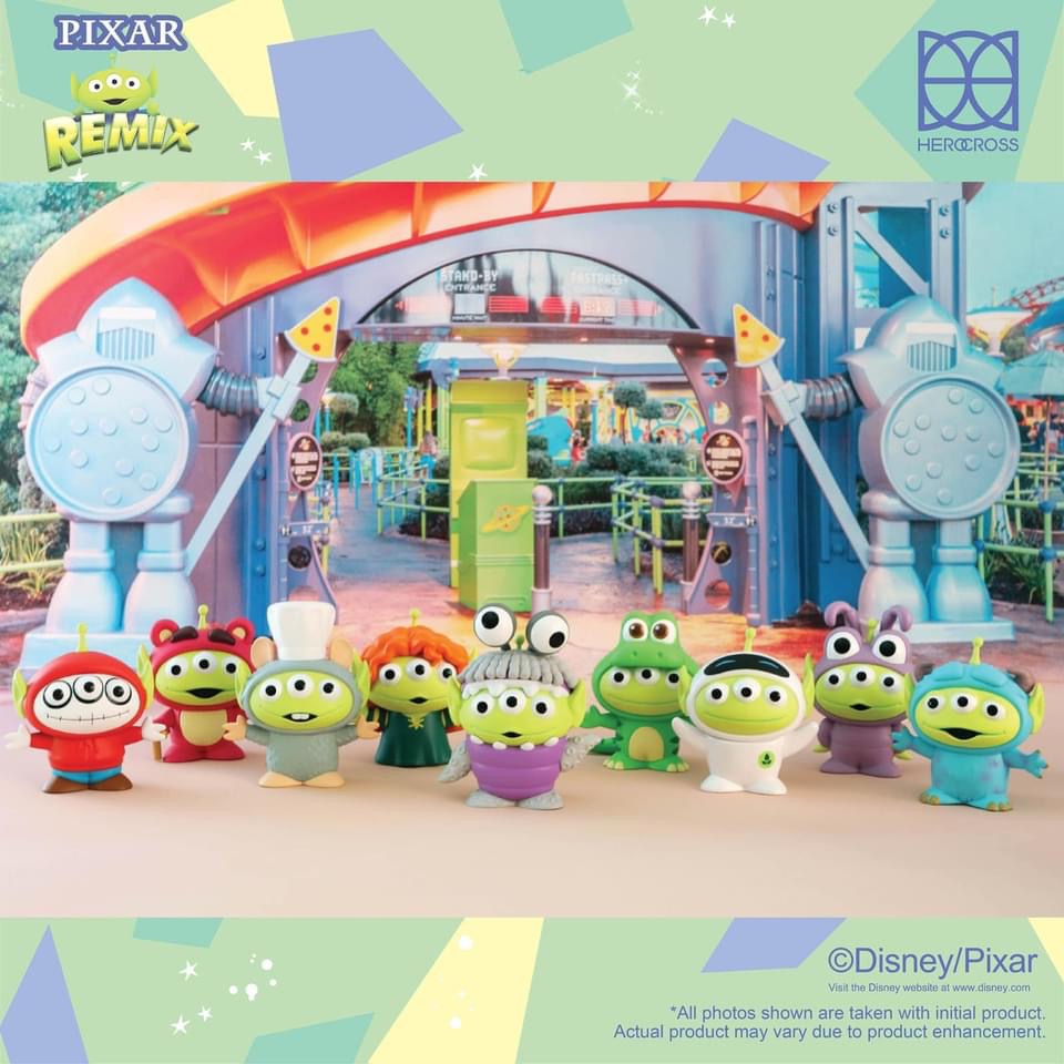 กล่องสุ่ม Miniso Alien Remix : Toy Story Little Green Men Blind Box by Herocross (Set of 9)