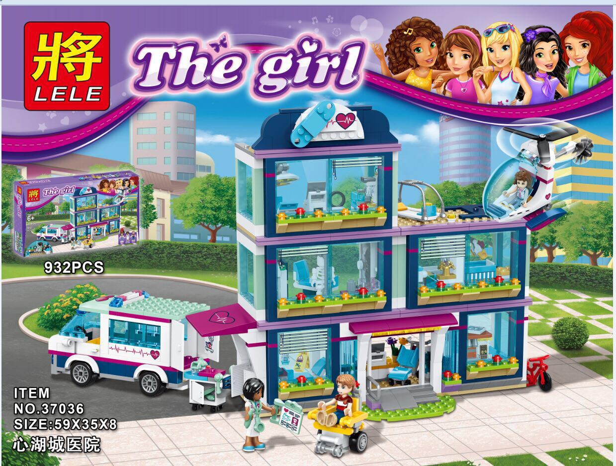 Lele 37036 Friends Heartlake Hospital 932pcs