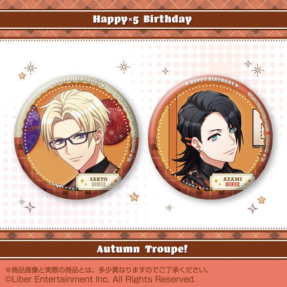 PRE-ORDER : A3! Hologram Tin Badge ~Happy×5 Birthday Autumn Troupe!~