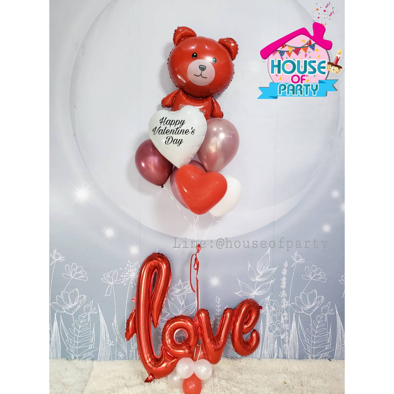 more than love you with red bear (สั่งทาง Line@houseofpartyนะคะ)