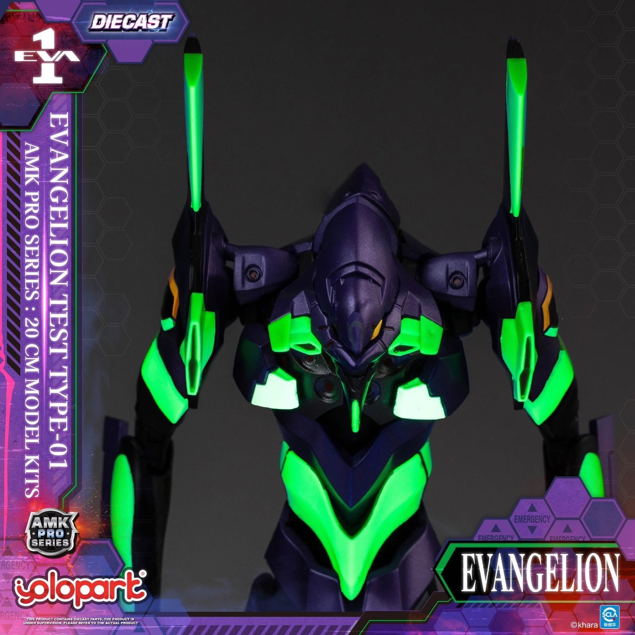 Pre-order : AMK PRO Series Evangelion EVA-01 TEST TYPE Model Kit by Yolopark