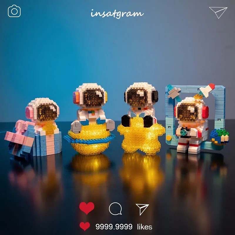 Lele brother W 2204-2207 Astronaut Spaceman Travel (มีไฟ)