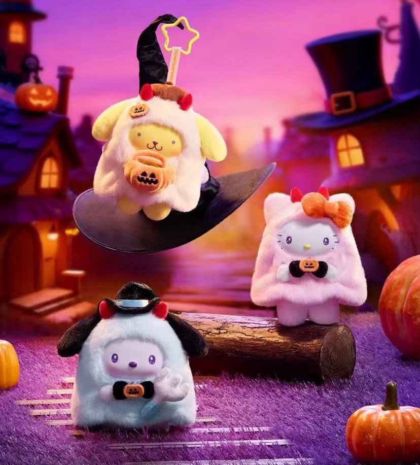 ตุ๊กตาพวงกุญแจ Sanrio - Halloween Candy Carnival Night Series Vinyl Plush Pendant Keychain by Miniso