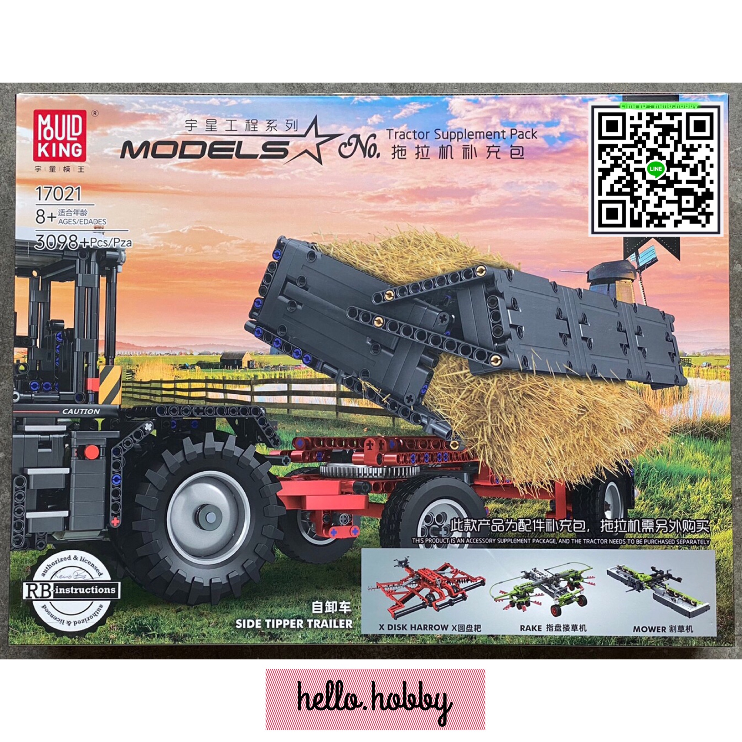 Mould king 17021 Tractor Fastrac 4000er series with RC 3098pcs