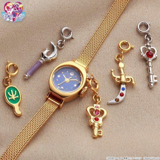 PRE-ORDER : Pretty Soldier Sailor Moon Charm Watch Descripti Chibiusa & External Solar System 4 Warriors Model