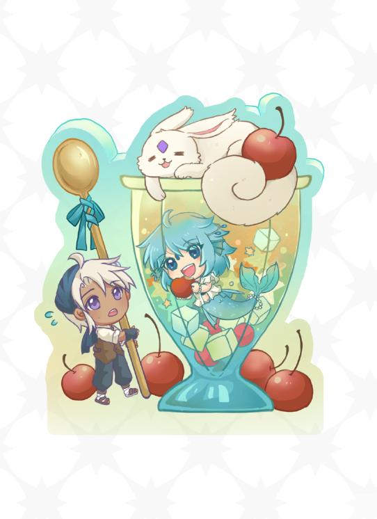 Thick Acrylic Standee_Summer Soda (Mermaid Series)