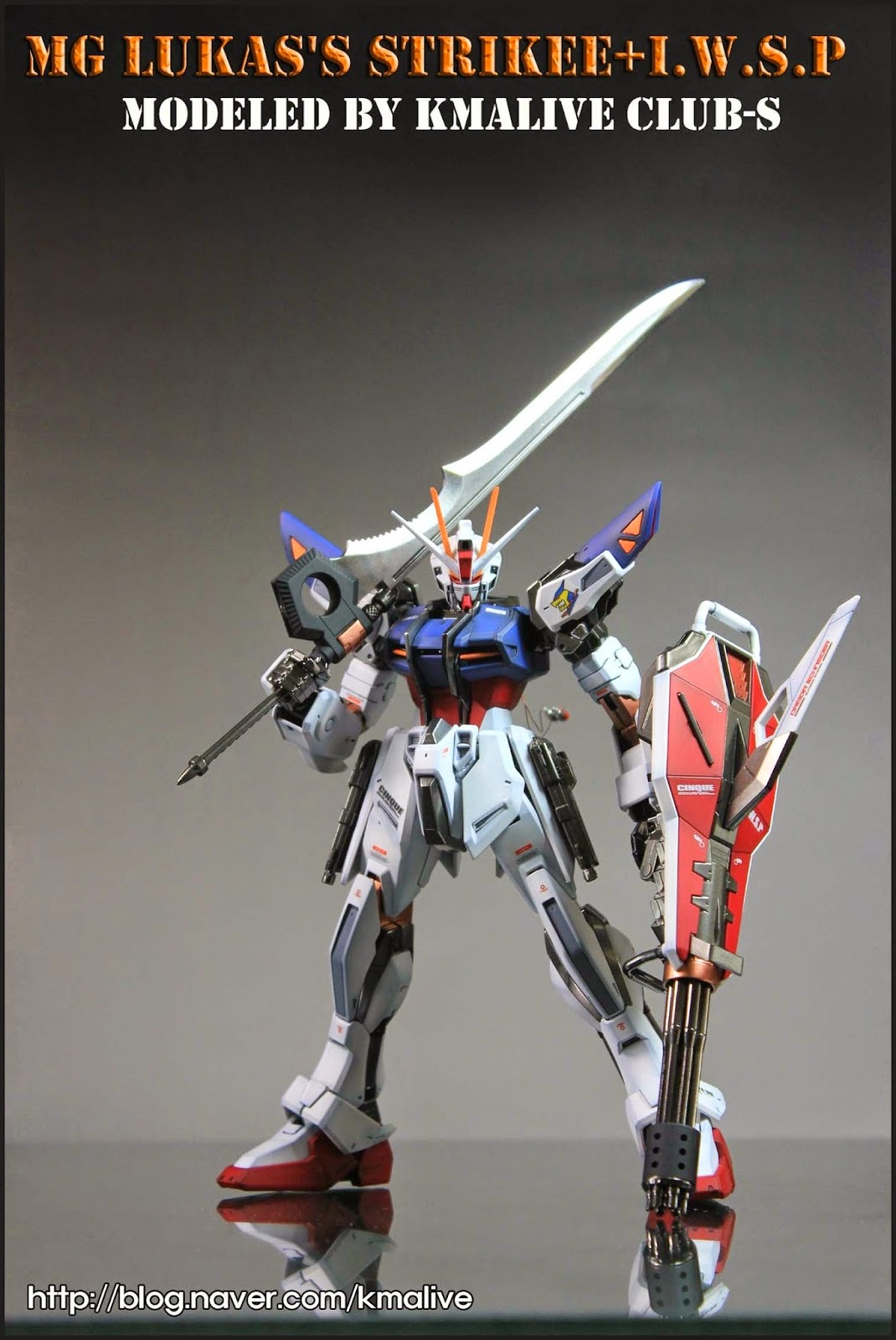 MG 1/100 GAT-X105E Strike E+I.W.S.P Lukas O'Donnell Custom by Bandai