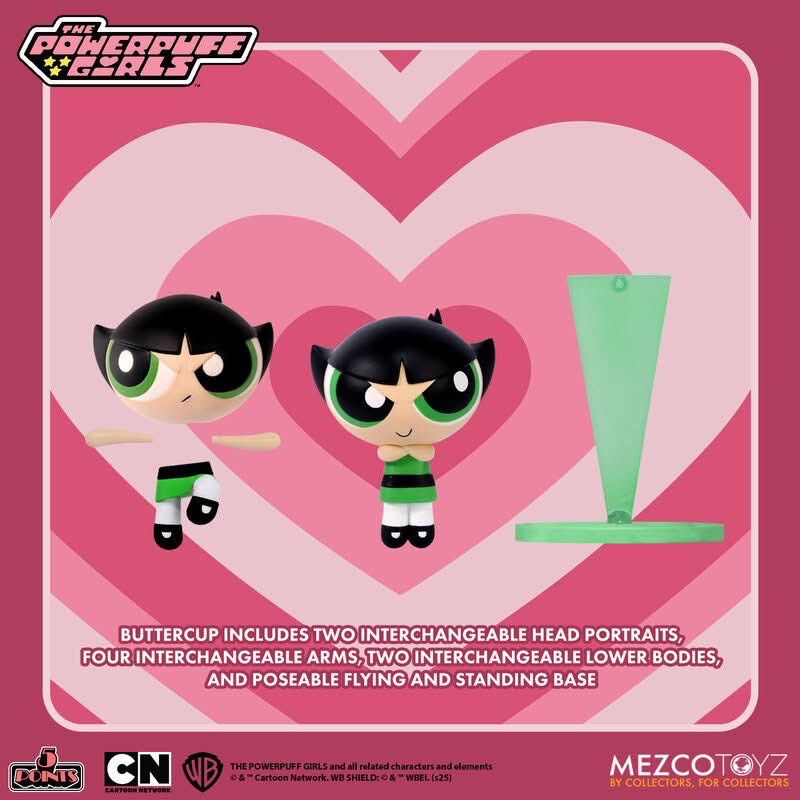 Pre-order : 5 Points Powerpuff Girls Set by Mezco Toyz (Set of 4)
