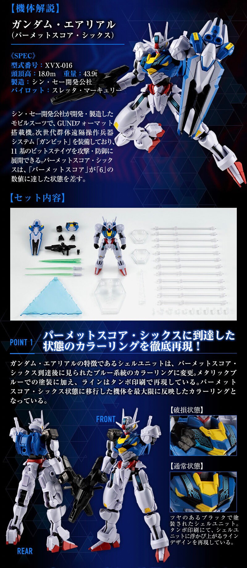 PRE-ORDER : MOBILE SUIT Gundam G Frame FA GUNDAM AERIAL (PERMET SCORE SIX)