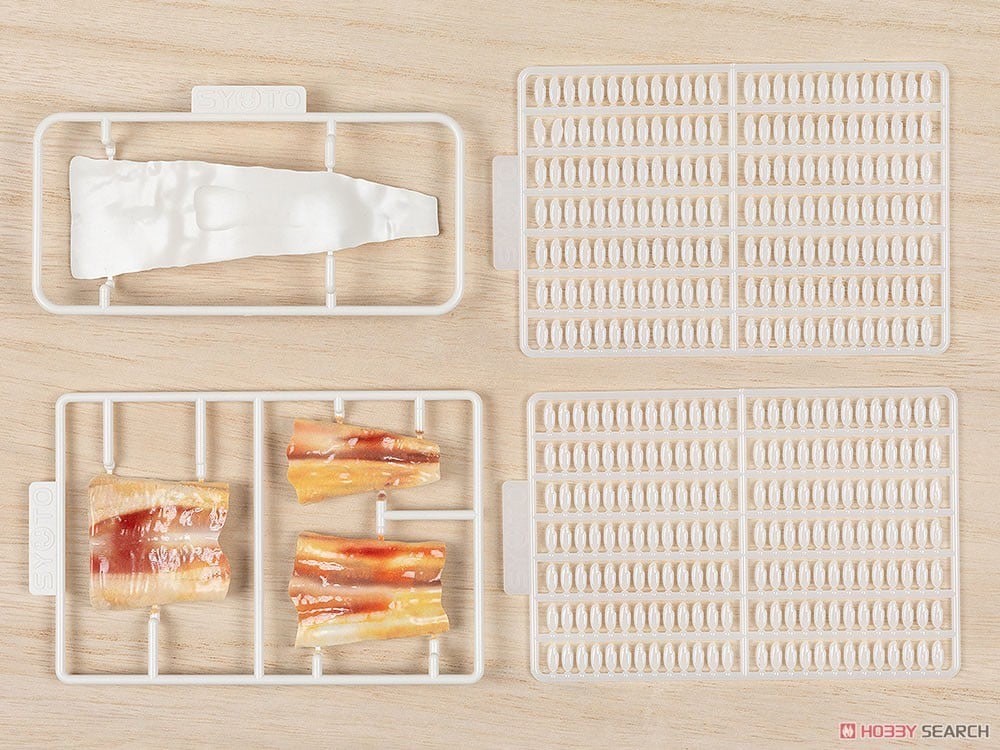 Pre-order : 1/1 Scale Gyoza / Anago Sushi / Squid Sushi Plastic Model Kit by Syuto Seiko