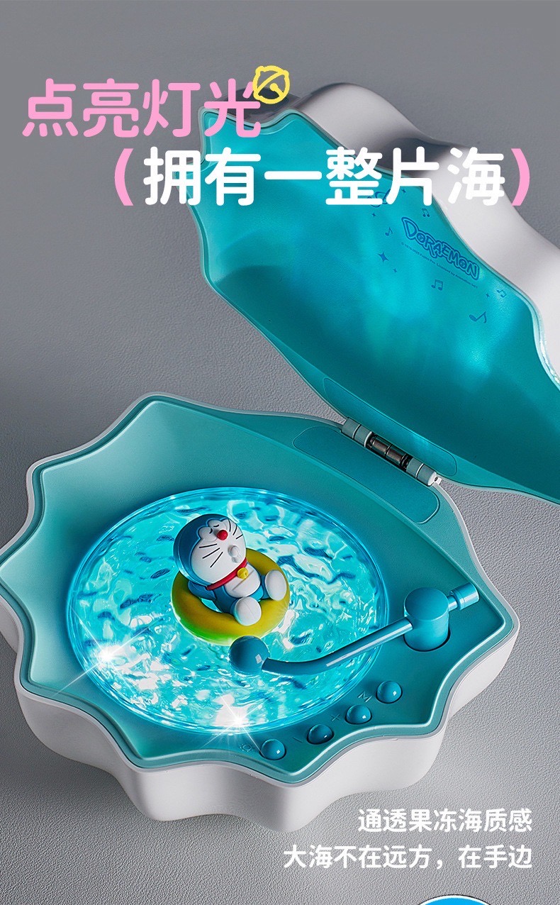 ร้าน🇹🇭 พร้อมส่ง✨ ลำโพงบลูทูธโดเรม่อน มีไฟ ลิขสิทธิ์แท้ Doraemon Shell Lamp Speaker