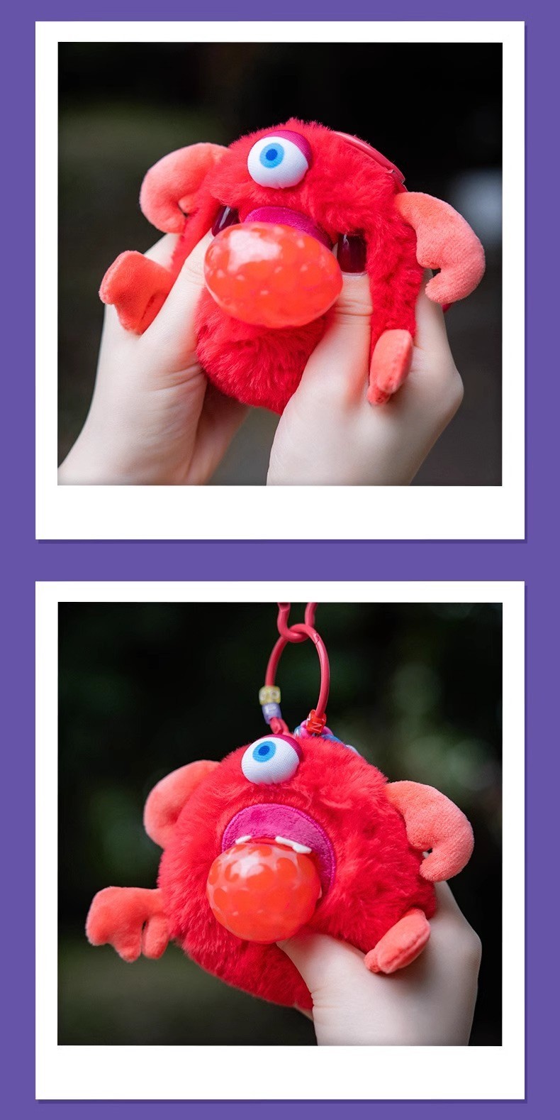 พวงกุญแจ ที่ห้อยกระเป๋า Squichy - Monster University Plush Pinch Pendant by Mango Chaowan