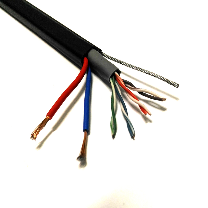 XLL-CAT5E Outdoor 350MHz + DC(สายไฟ) +สลิง 305เมตร