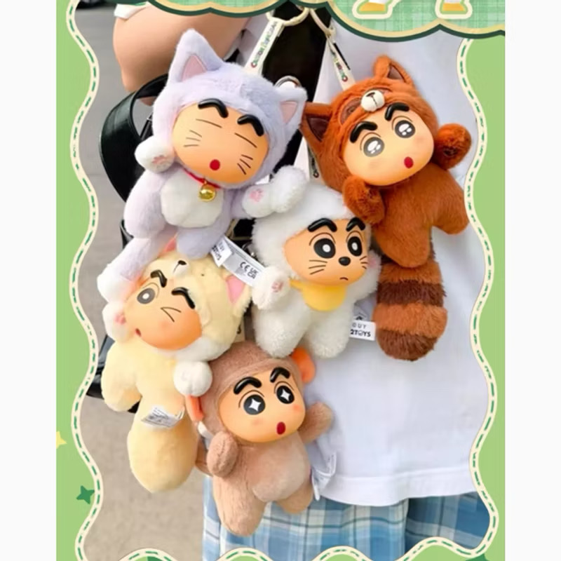 ตุ๊กตาพวงกุญแจ Crayon Shinchan Big Tail Series Plush Pendant Keychain by 52Toys