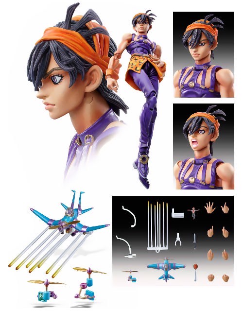 Pre-order : Super Action Statue - JoJo's Bizarre Adventure Part.V #44 Narancia Ghirga & Aerosmith by Medicos