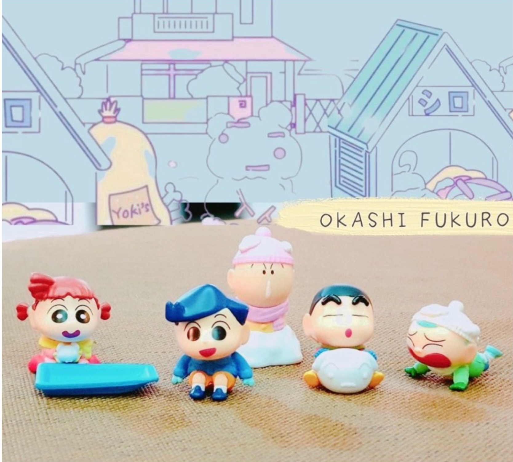 โมเดล Crayon Shinchan - Snow Battle Winter Series (Set of 5)