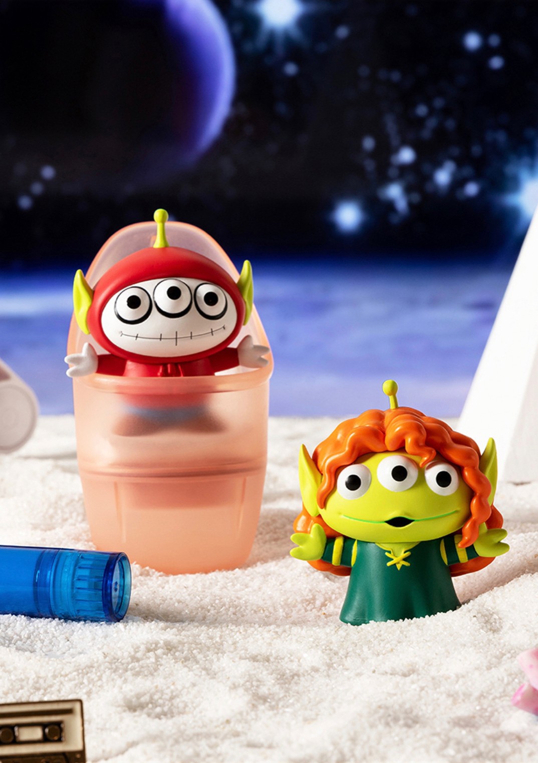 กล่องสุ่ม Miniso Alien Remix : Toy Story Little Green Men Blind Box by Herocross (Set of 9)