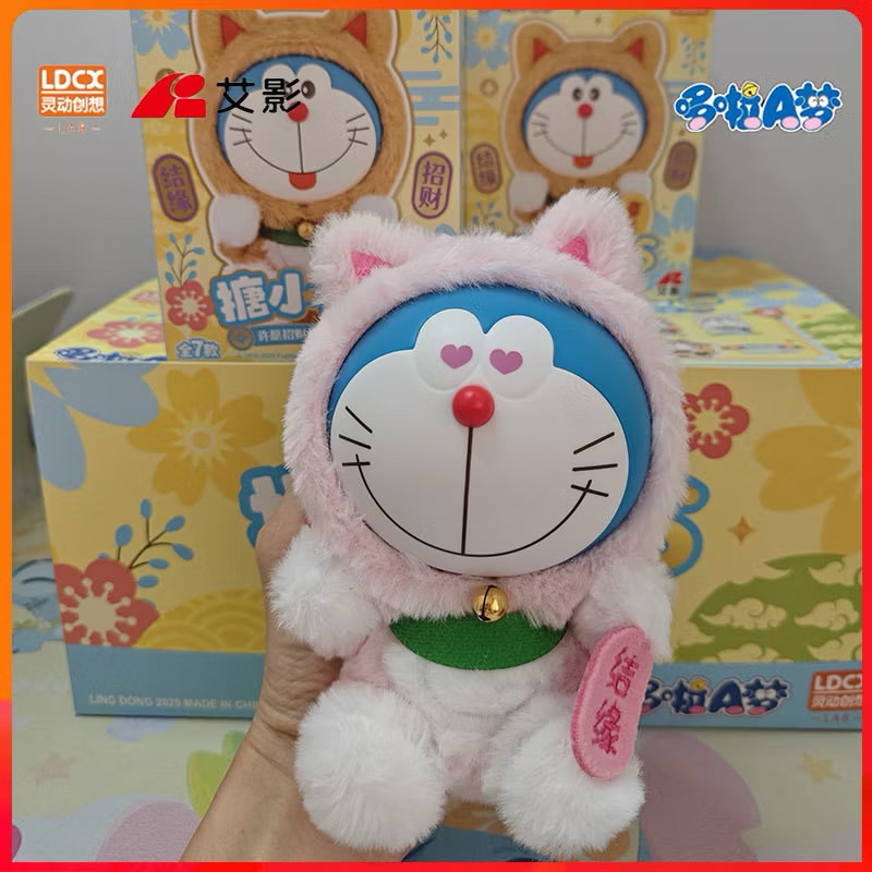 ตุ๊กตาโดเรม่อนกวัก ลิขสิทธิ์แท้ ได้ 1ตัว - Doraemon Doll V1 Wishing Lucky Cat Series by LDCX