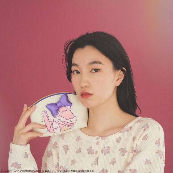 PRE-ORDER : ONOFFY FREE × JoJo's Bizarre Adventure: Stone Ocean Charlotte-chan Embroidery Pouch