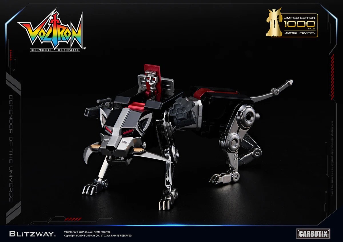หุ่นยนต์ CARBOTIX - *Limited 1,000 pcs Worldwide* Carbotix Black Voltron & Base Complete Set by Blitzway (หุ่น+ฐาน+อาวุธเสริม) (มีกล่องน้ำตาล)