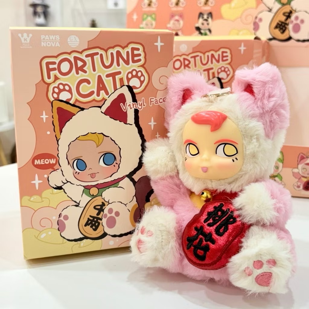 ตุ๊กตาพวงกุญแจ ลิขสิทธิ์แท้ - SAMSAM Fortune Lucky Cat Series Plush Pendant Keychain by Paws Nova