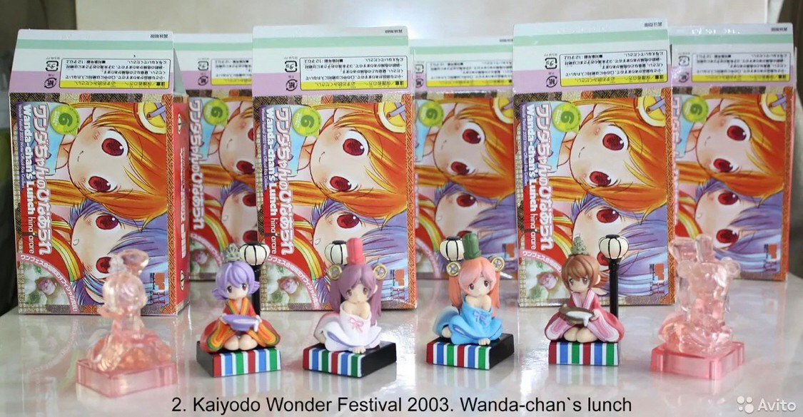 Gashapon - Wanda-chan's Lunch Hina-arare Hina Doll Style Figure Collection Wonder Festival 2003 Winter Official Rice Crackers Limited by Kaiyodo (Set of 6)