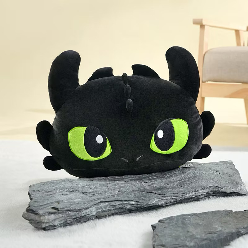 หมอนอิง เขี้ยวกุด ลิขสิทธิ์แท้ How to Train Your Dragon Series - Night Fury Cool Plush Hug Toy by Potdemiel