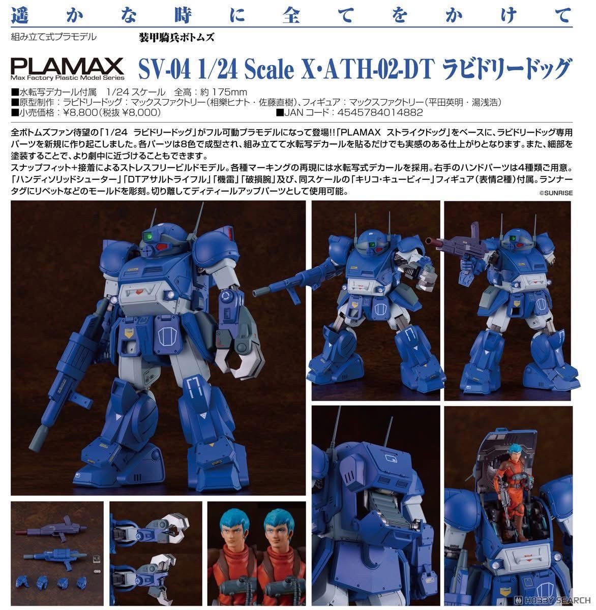 Pre-order : 1/24 PLAMAX SV-04 X / ATH-02-DT Rabidly Dog (Armored Trooper Votoms) Plastic Model Kit by Max Factory